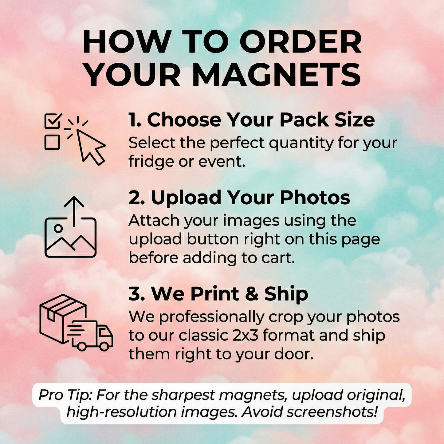 Custom Photo Magnets (2” × 3”) — Turn Your Favorite Moments Into Everyday Keepsakes
